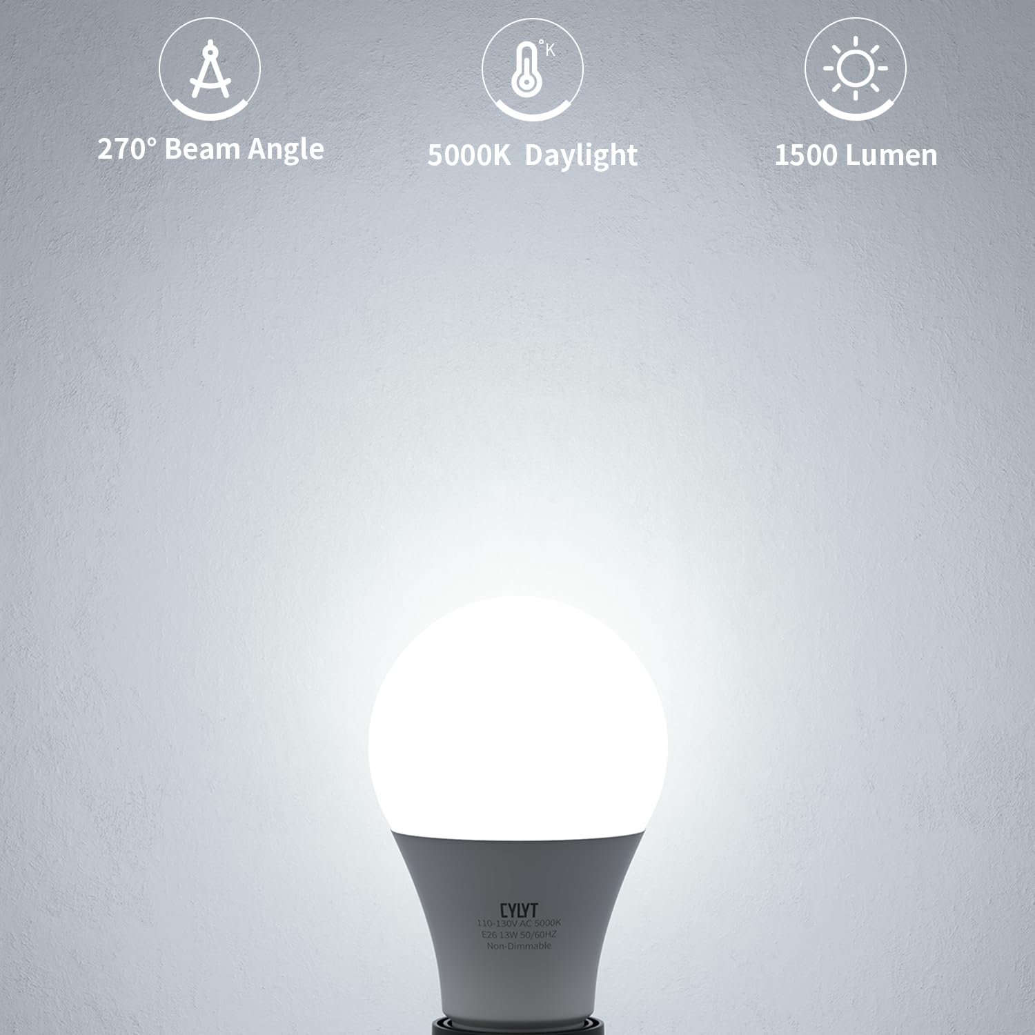CYLYT LED bulb with E26 base installs easily in standard fixtures