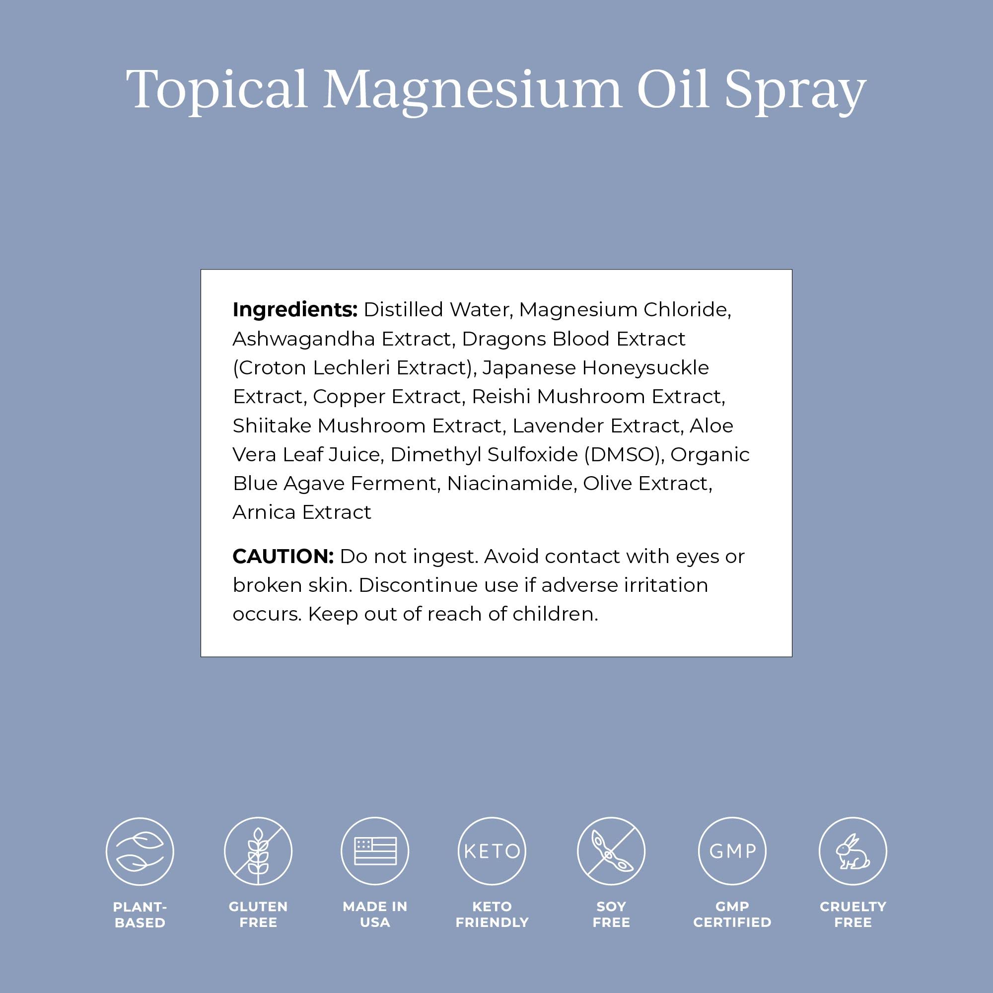 Aloe vera leaf visible in CYMBIOTIKA magnesium oil spray formula