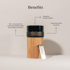CYMBIOTIKA Shilajit resin dissolving in warm water for a refreshing boost