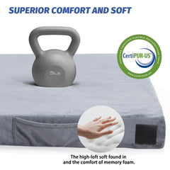 CYMULA guest bed uses camping mattress in living room for guests.