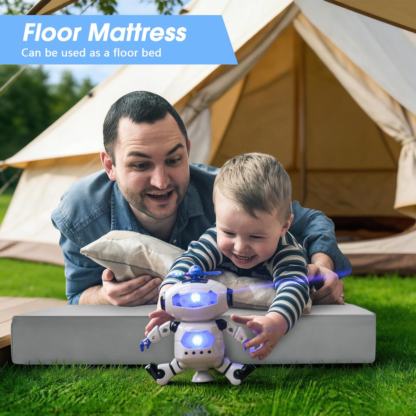 CYMULA multi-use mat serves as a guest bed, sofa mat, or floor mattress