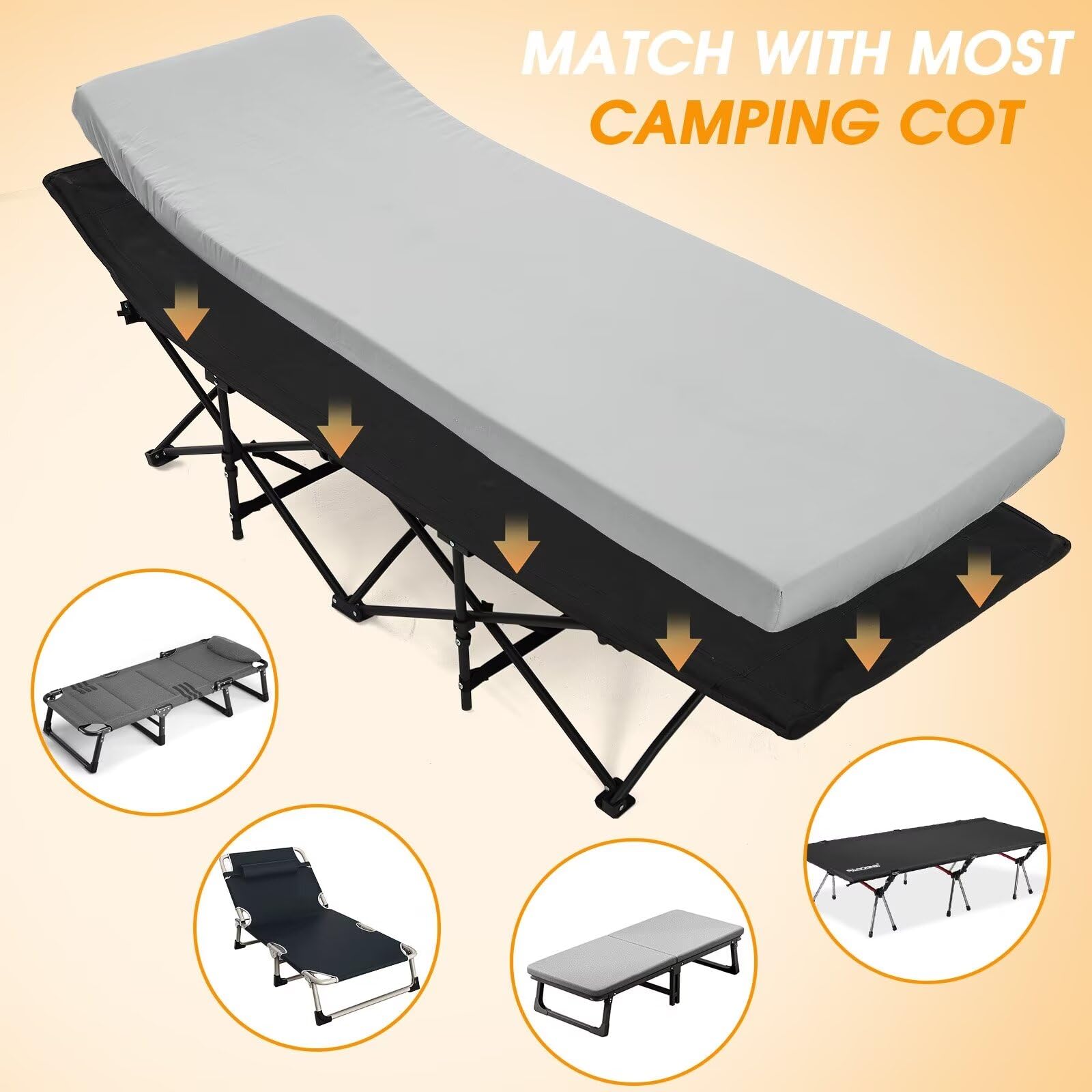 CYMULA outdoor sleeping pad laid out in a tent for camping