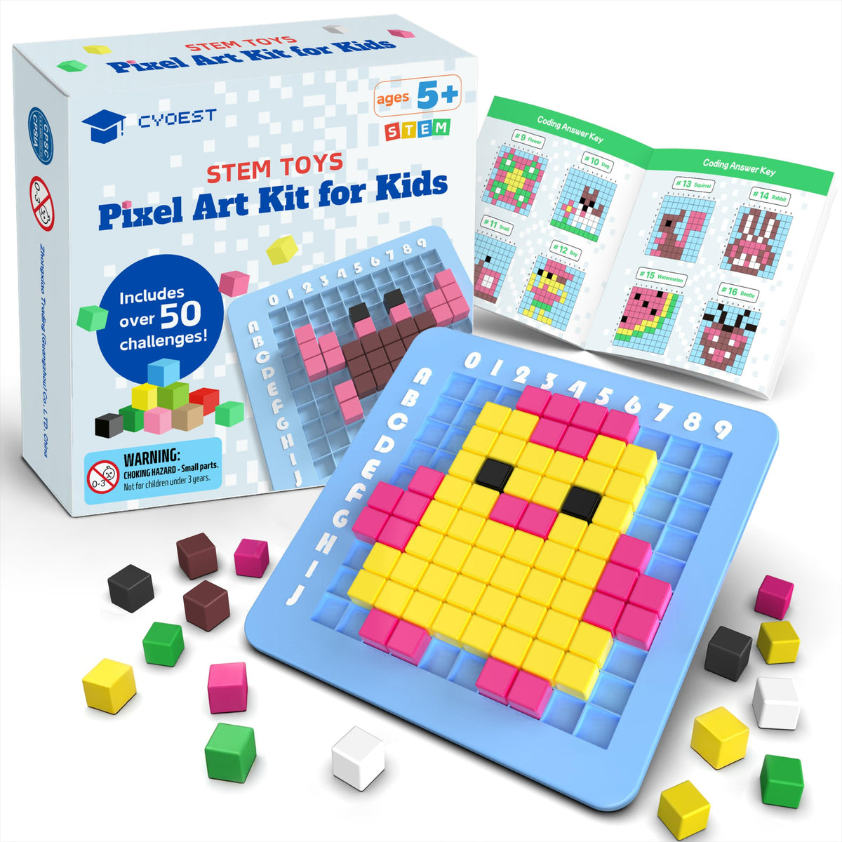 CYOEST Pixel Art Kit colorful components for creative STEM learning