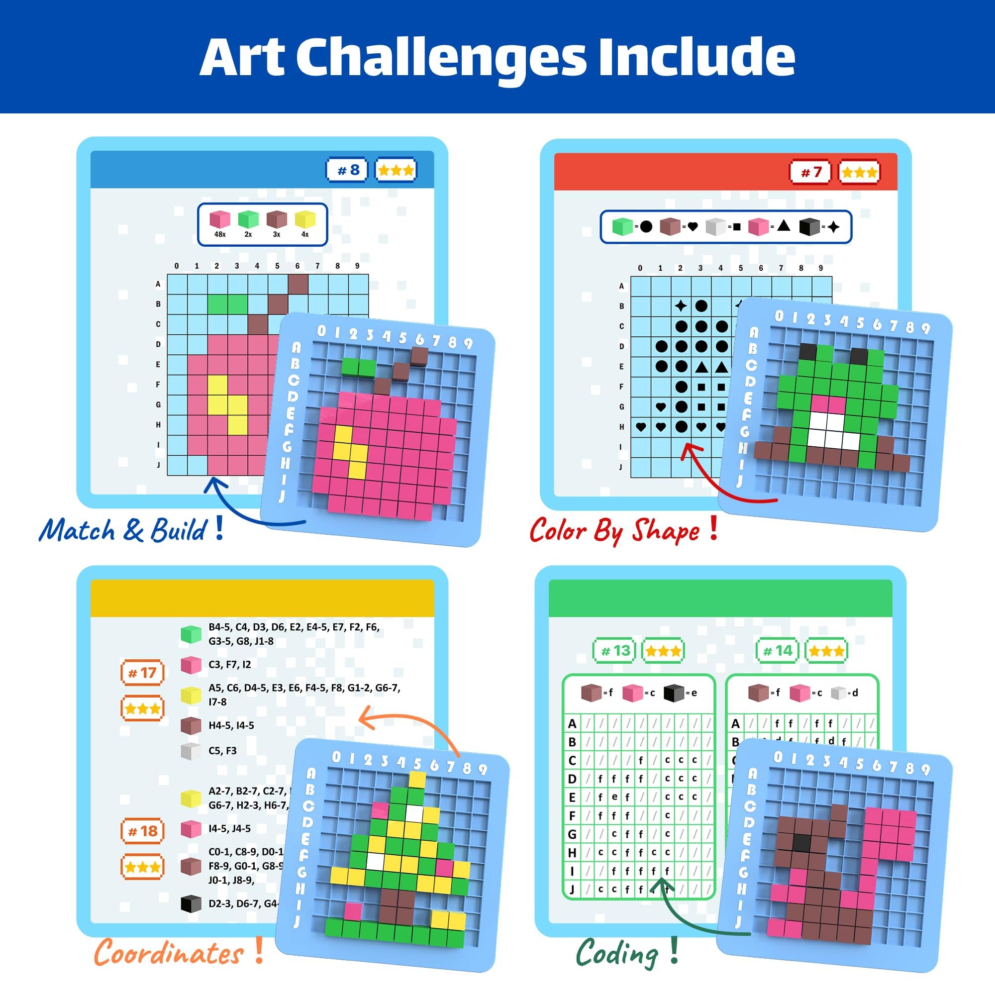 CYOEST Pixel Art Kit vibrant colors to design patterns