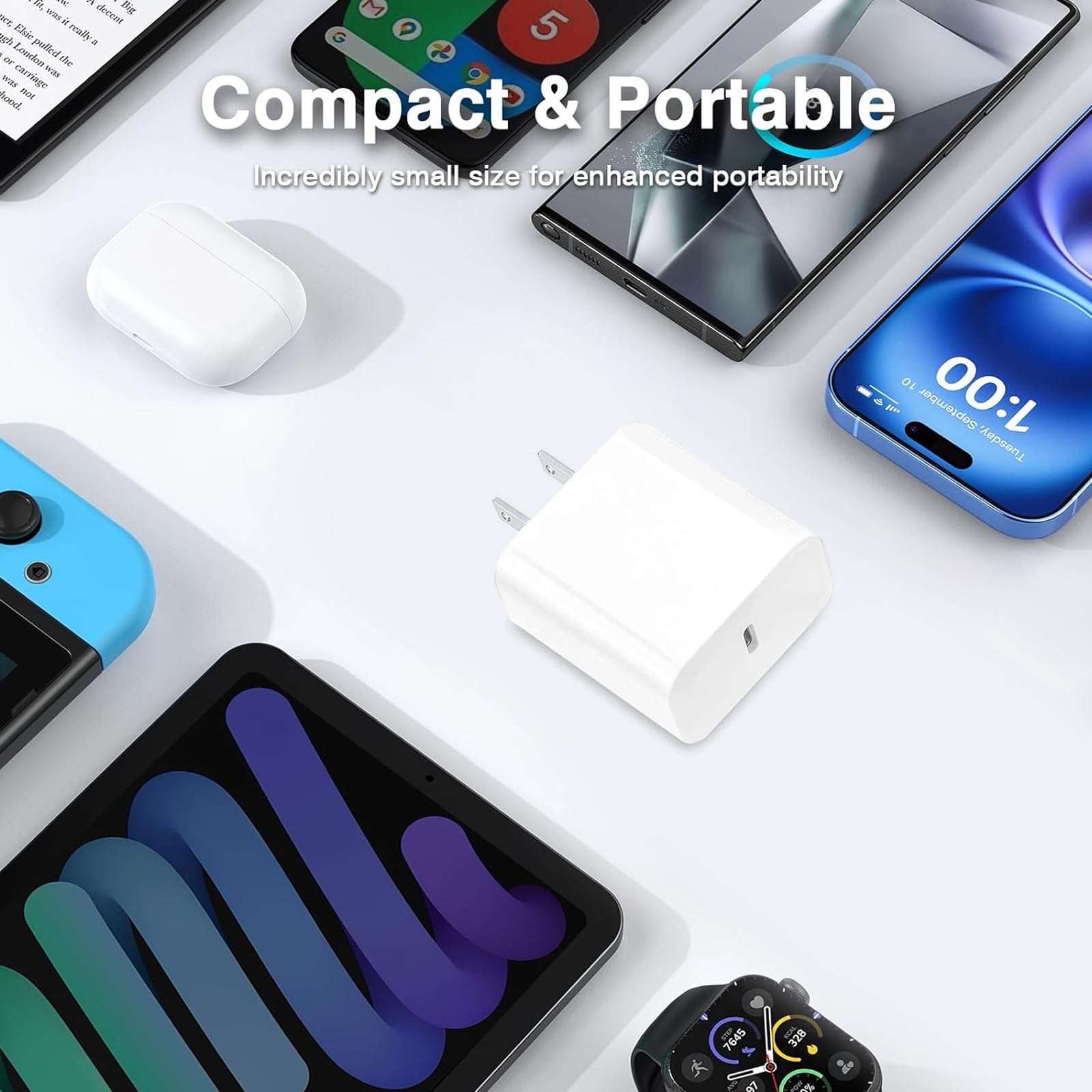 CYQAPC charger in-use with smartphone signaling fast charging readiness