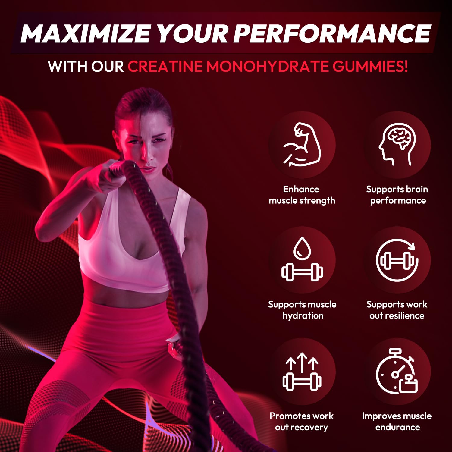 Cytona AEQNJV Creatine Gummies four-gummy serving offers convenient daily intake