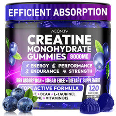 Cytona AEQNJV Creatine Gummies bottle view showing sugar-free vegan formula for workouts