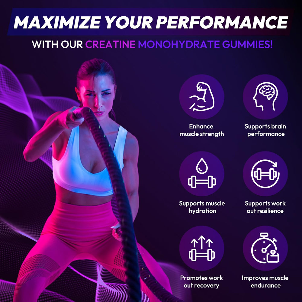 Cytona AEQNJV Creatine Gummies packaging with vegan and gluten-free icons