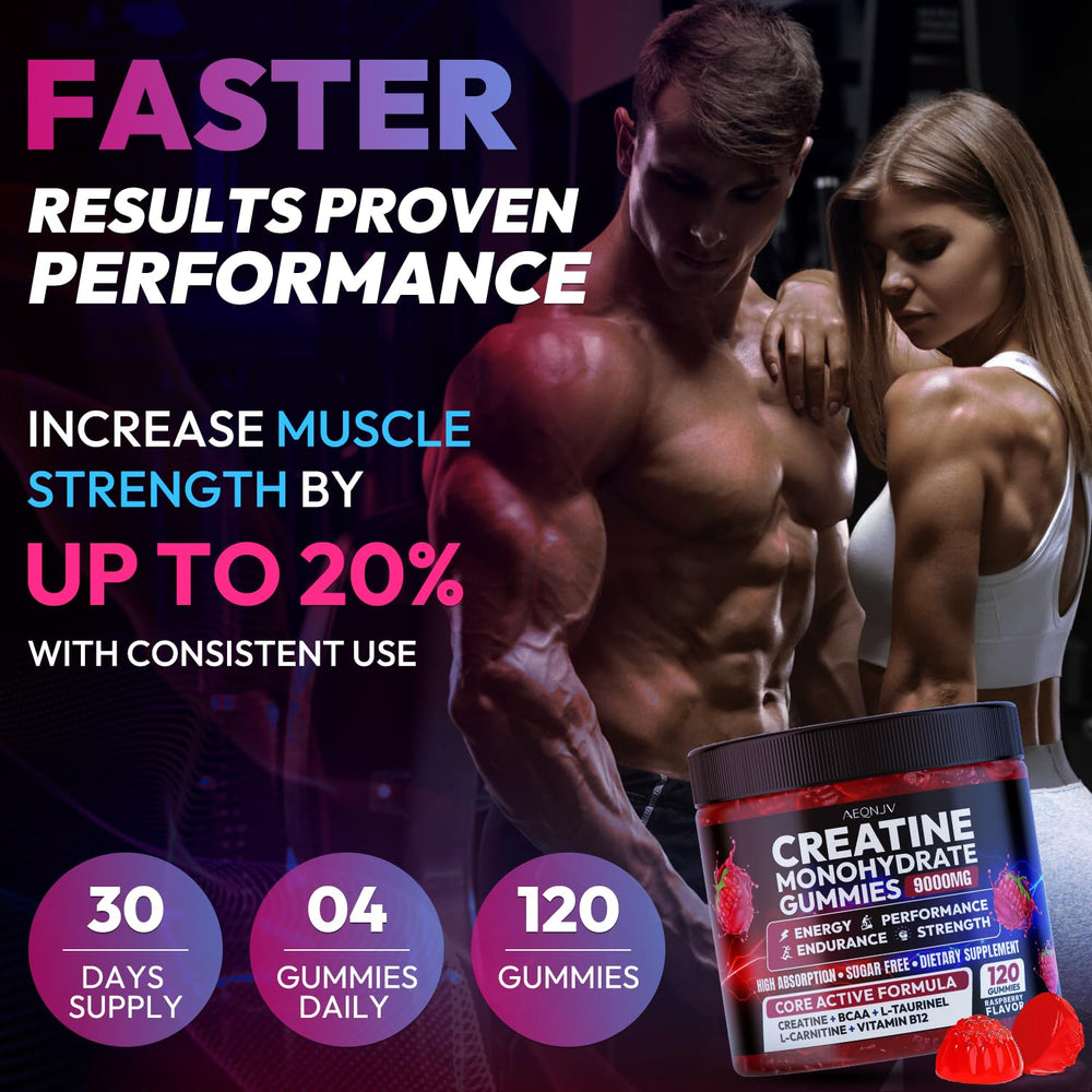 Cytona Creatine Gummies usage scene showing quick pre-workout chew