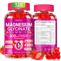 Cytona magnesium glycinate gummies 600mg bottle front, convenient daily rest support.