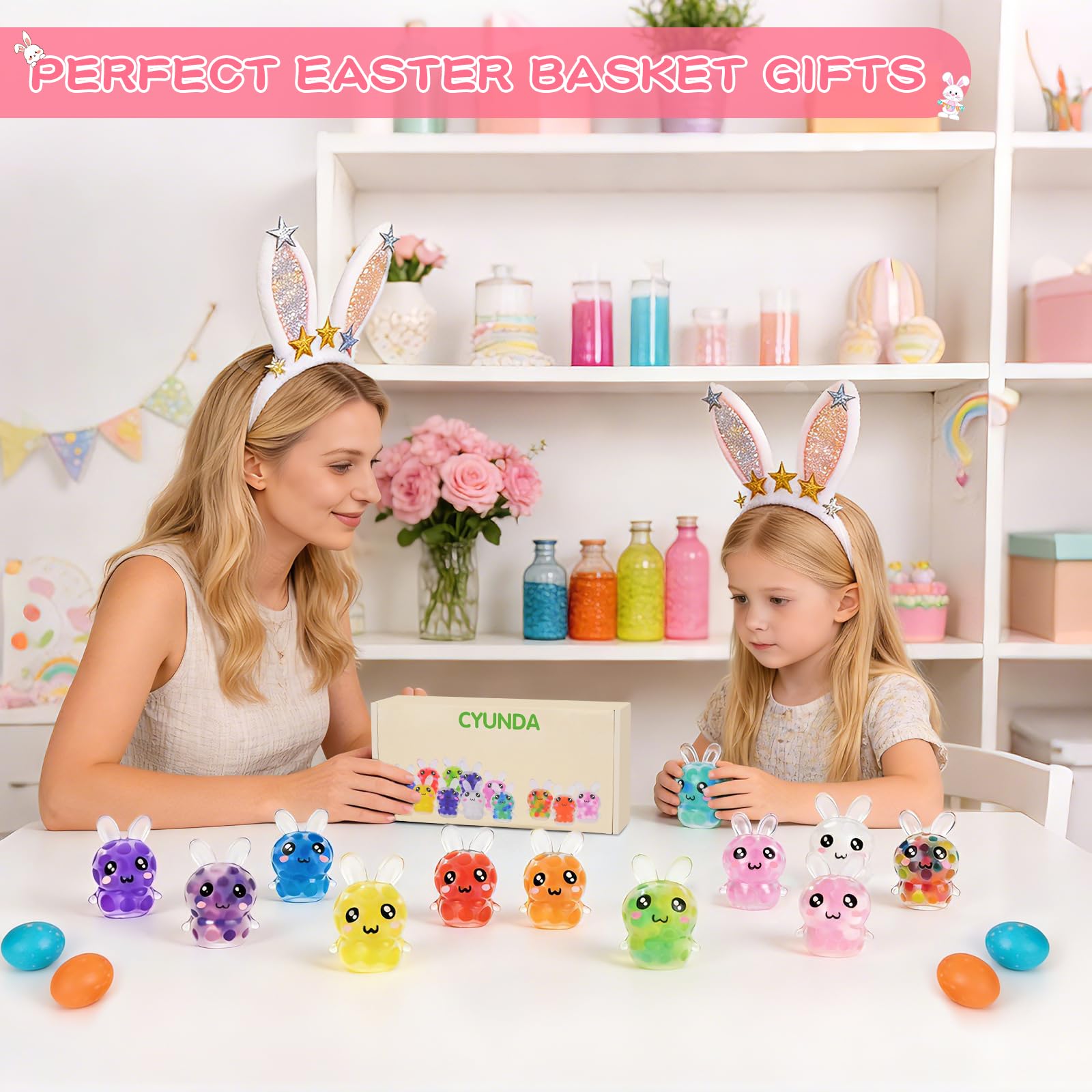 Cyunda classroom-reward bunny squishies support positive behavior with tactile play.