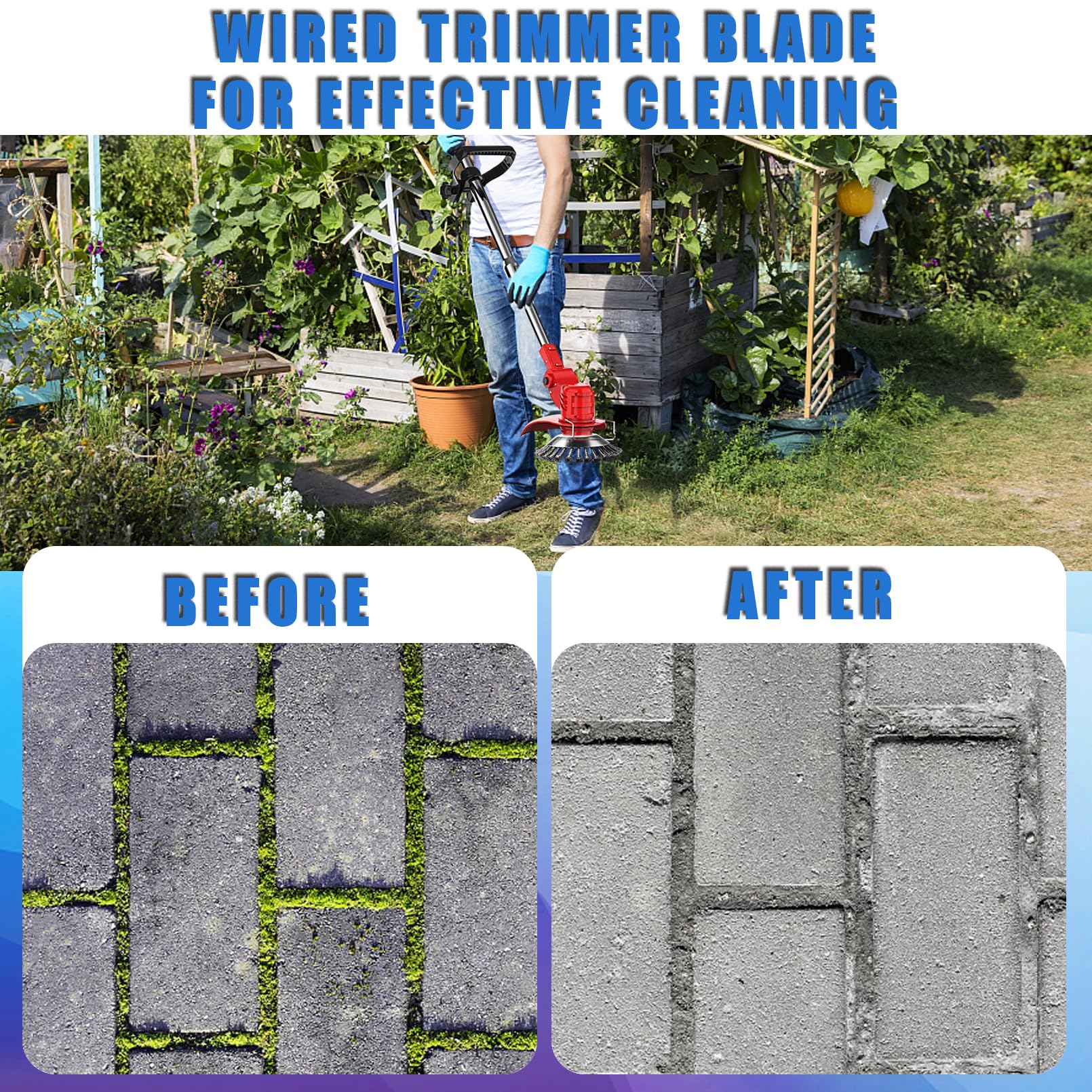 CZS weed eater blade ideal for sidewalk moss and edging tasks