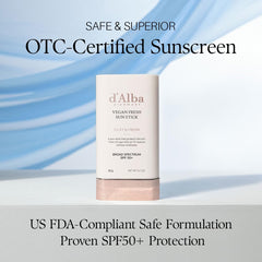 d'alba Piedmont Air Fit Fresh Sun Stick applying on skin for quick touch-ups.