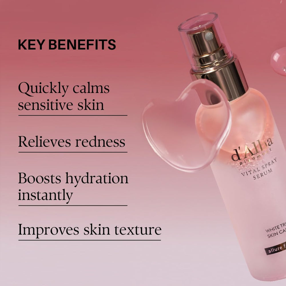 d'alba Piedmont hydration formula supports skin elasticity and plump feel.
