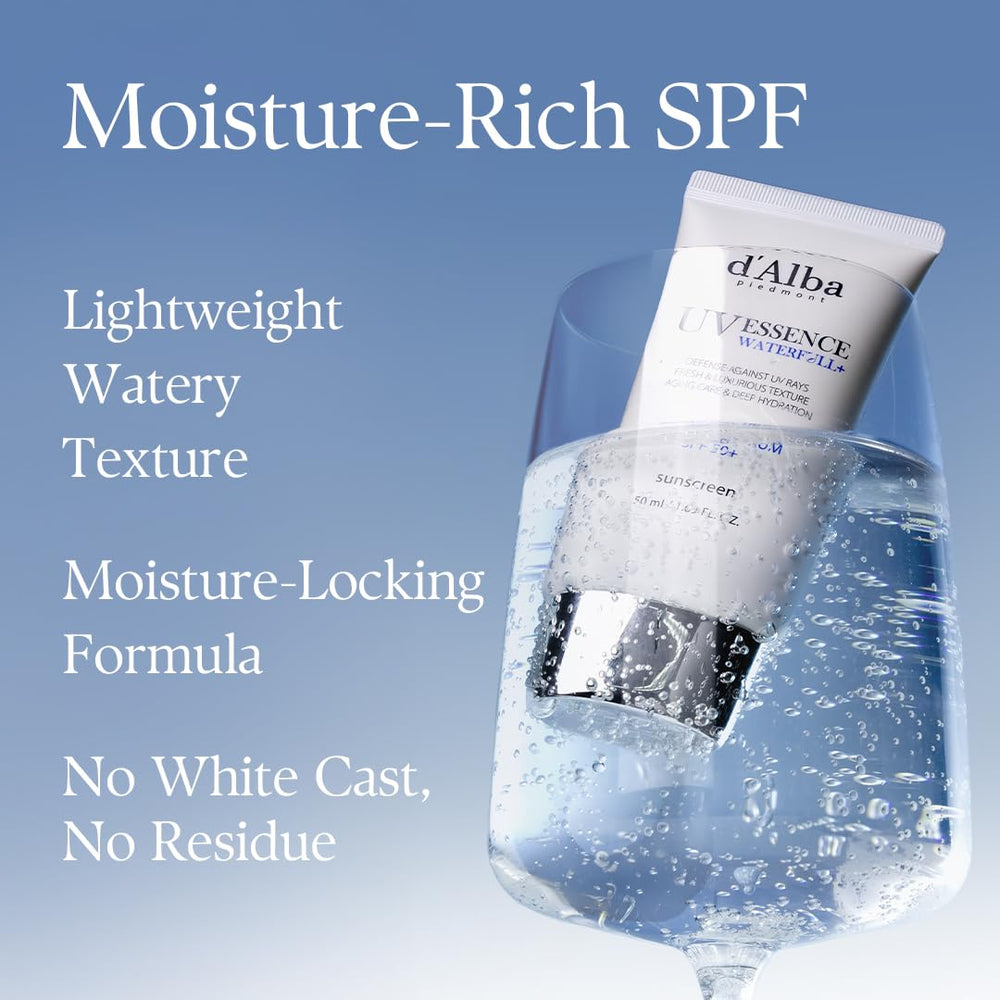 d'alba Piedmont Waterfull Essence Sunscreen base for makeup with radiant finish