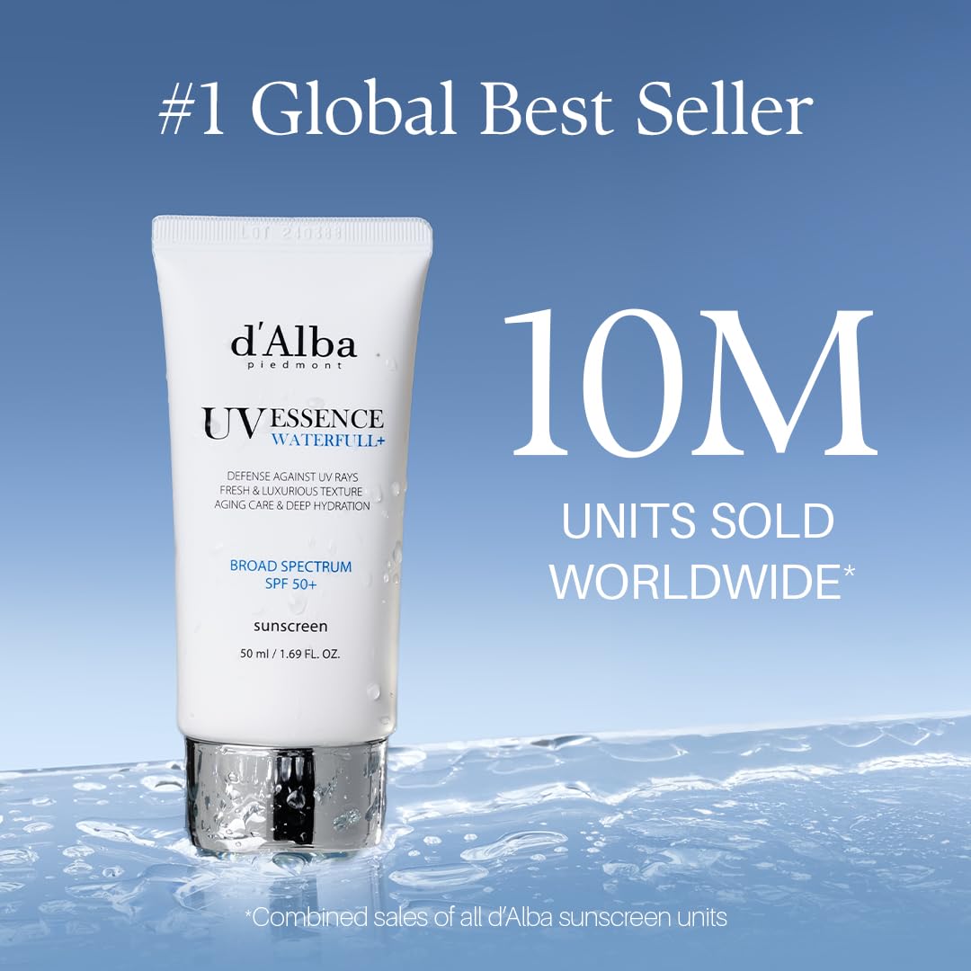 d'alba Piedmont Waterfull Essence Sunscreen with SPF 50+ daily protection and glow
