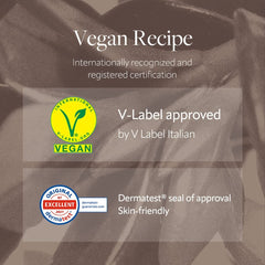 Italian V-label vegan certified logo with d'alba Piedmont Cleanser