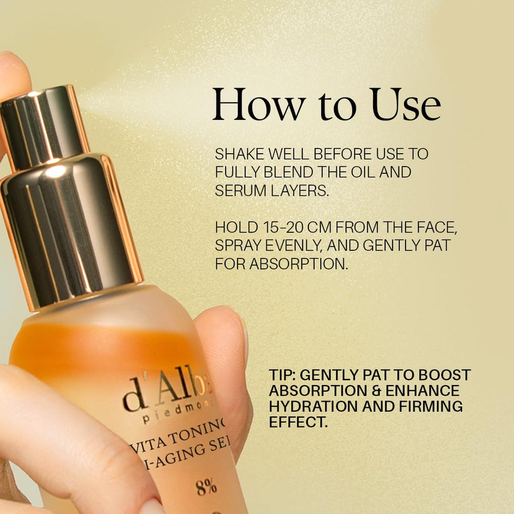 d-alba Piedmont Vita Toning ingredients scene showing soothing botanicals.