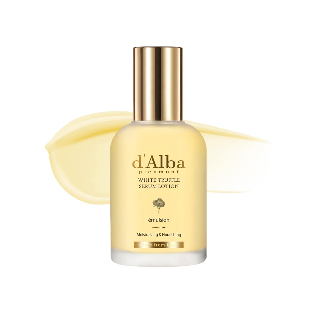 d'alba Piedmont White Truffle Serum Lotion bottle offers lightweight hydration for daily use