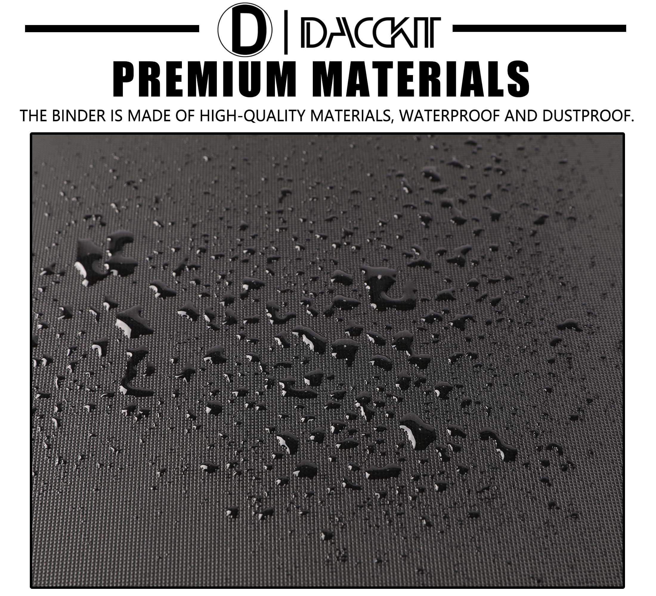D DACCKIT binder closed for compact, portable card organization.