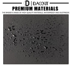 D DACCKIT binder closed for compact, portable card organization.