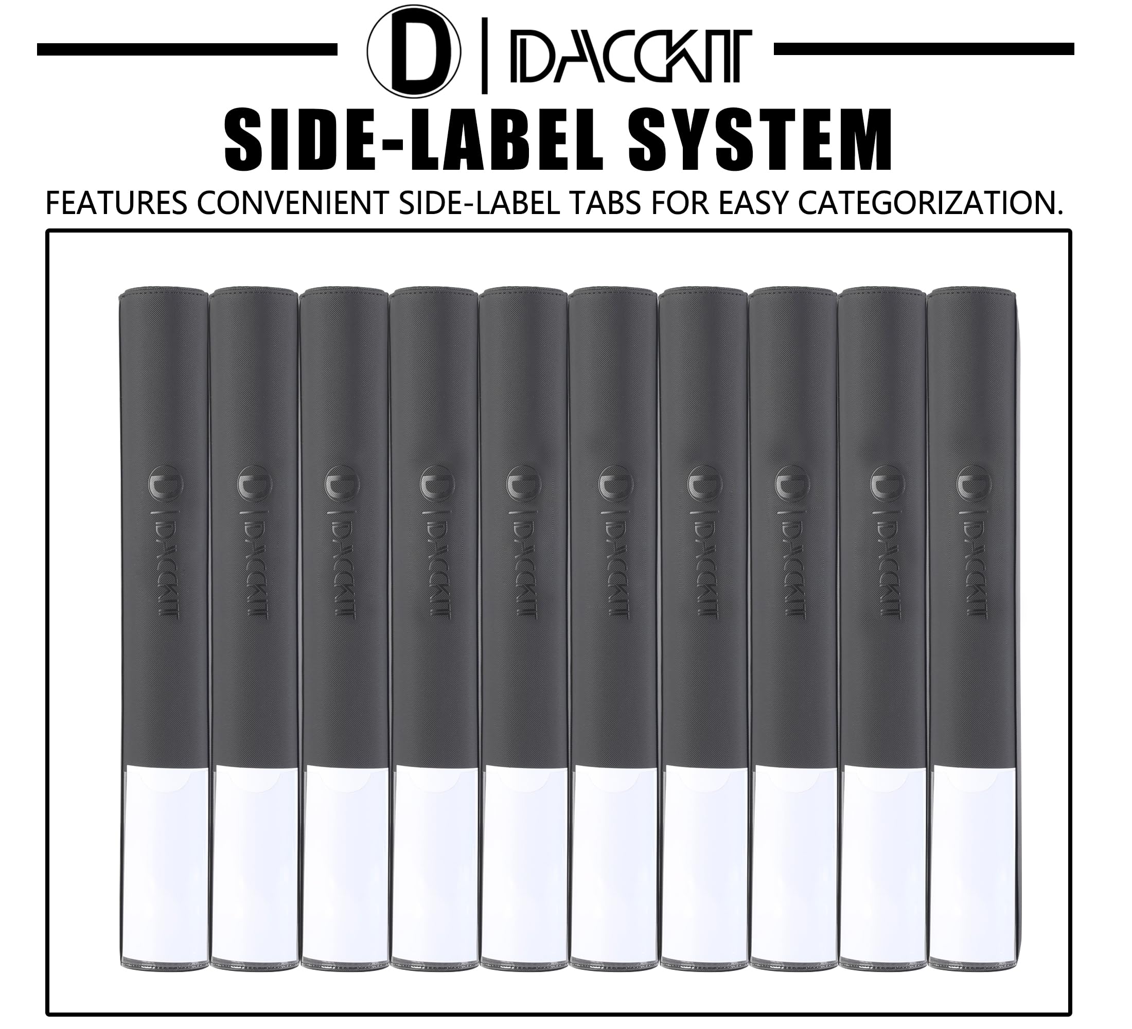 D DACCKIT interior view shows sleeves ready to protect 3x4 rigid cards.