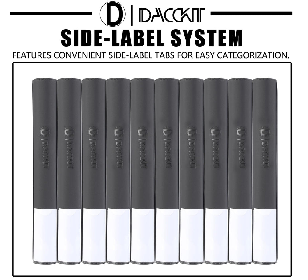 D DACCKIT interior view shows sleeves ready to protect 3x4 rigid cards.