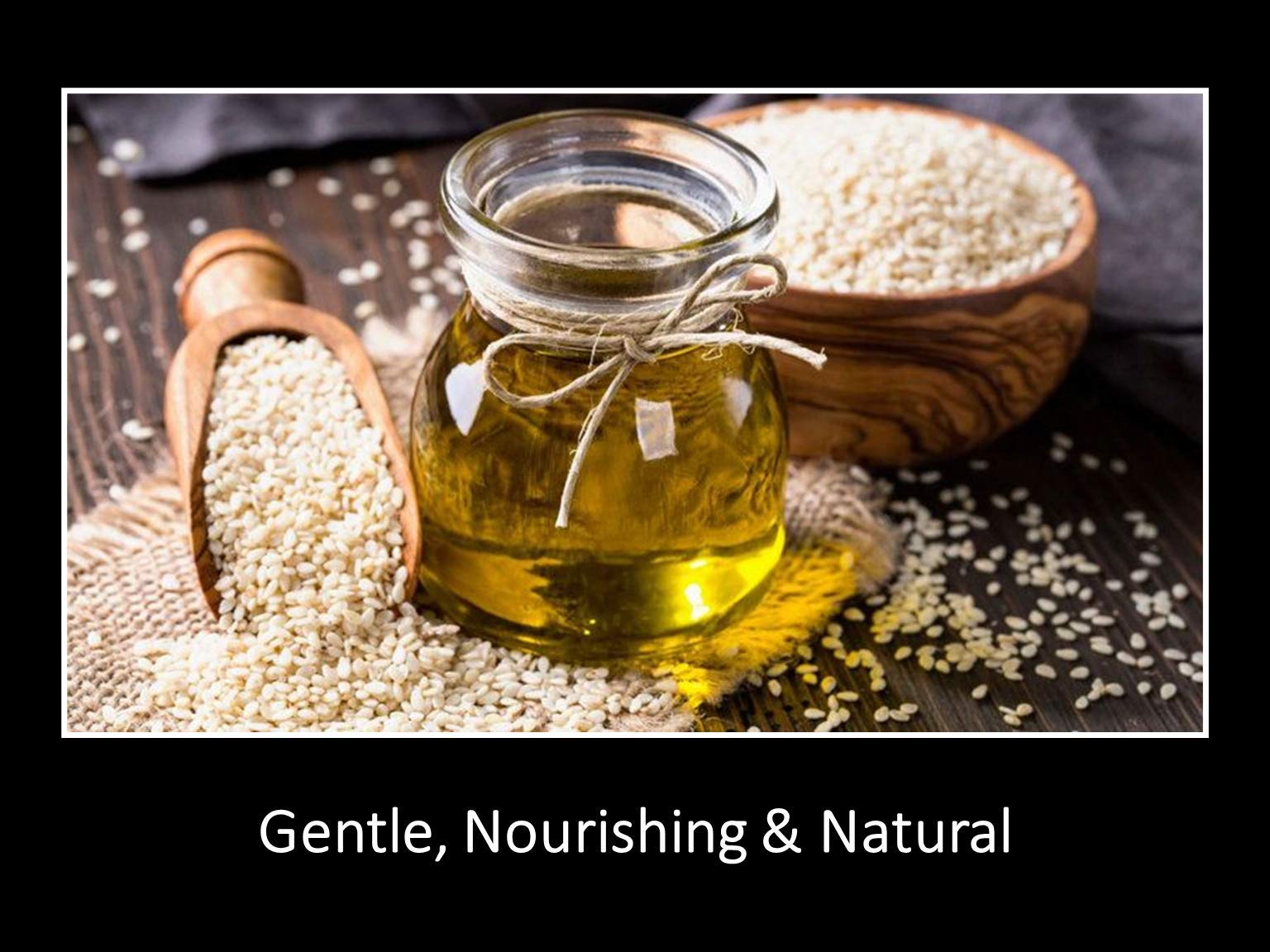 DAANA sesame oil for hair care nourishes scalp and helps reduce dryness.