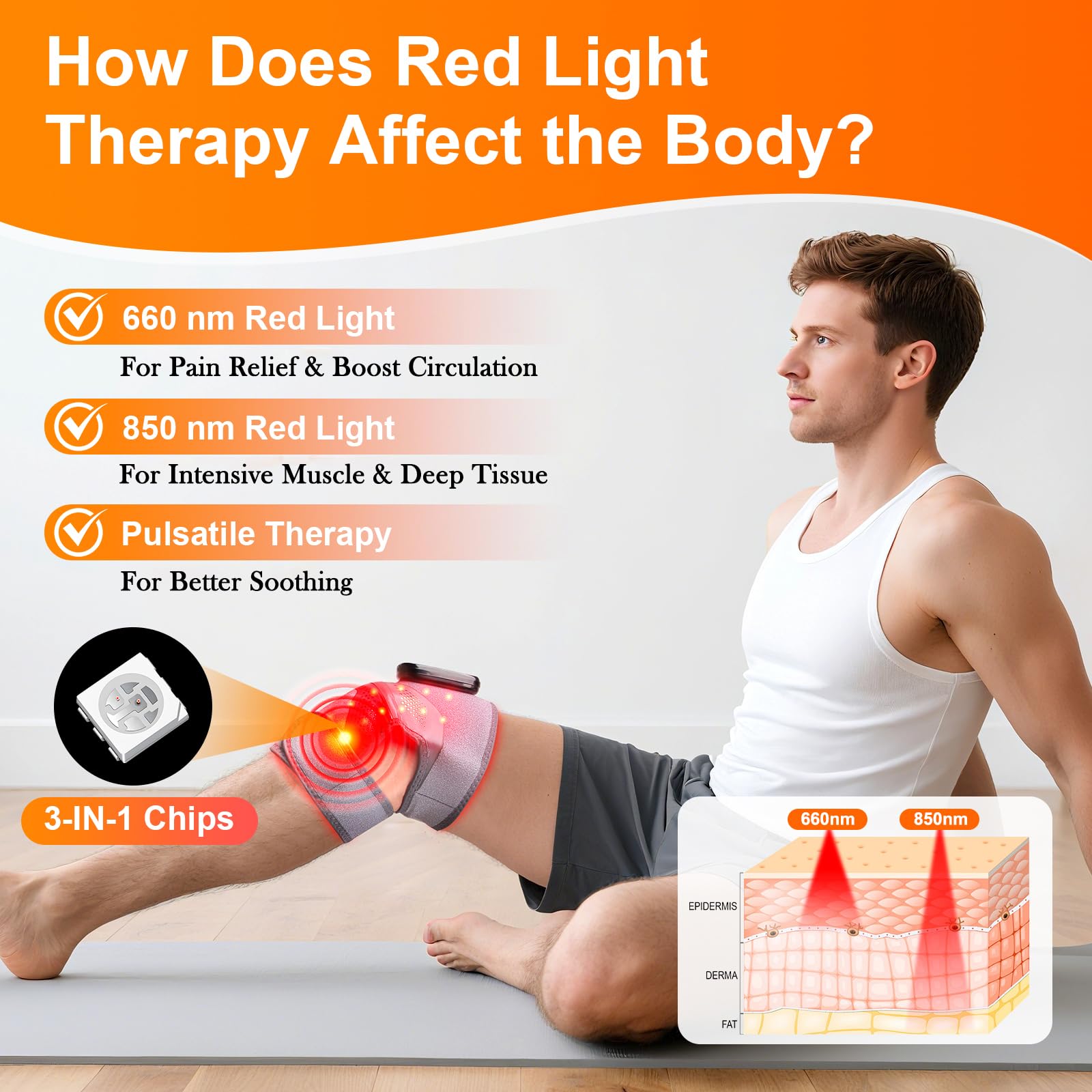 DABLEIBEN knee massager emits red light for recovery