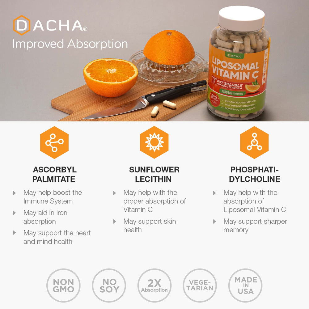 DACHA vegan-friendly packaging for plant-based vitamin C