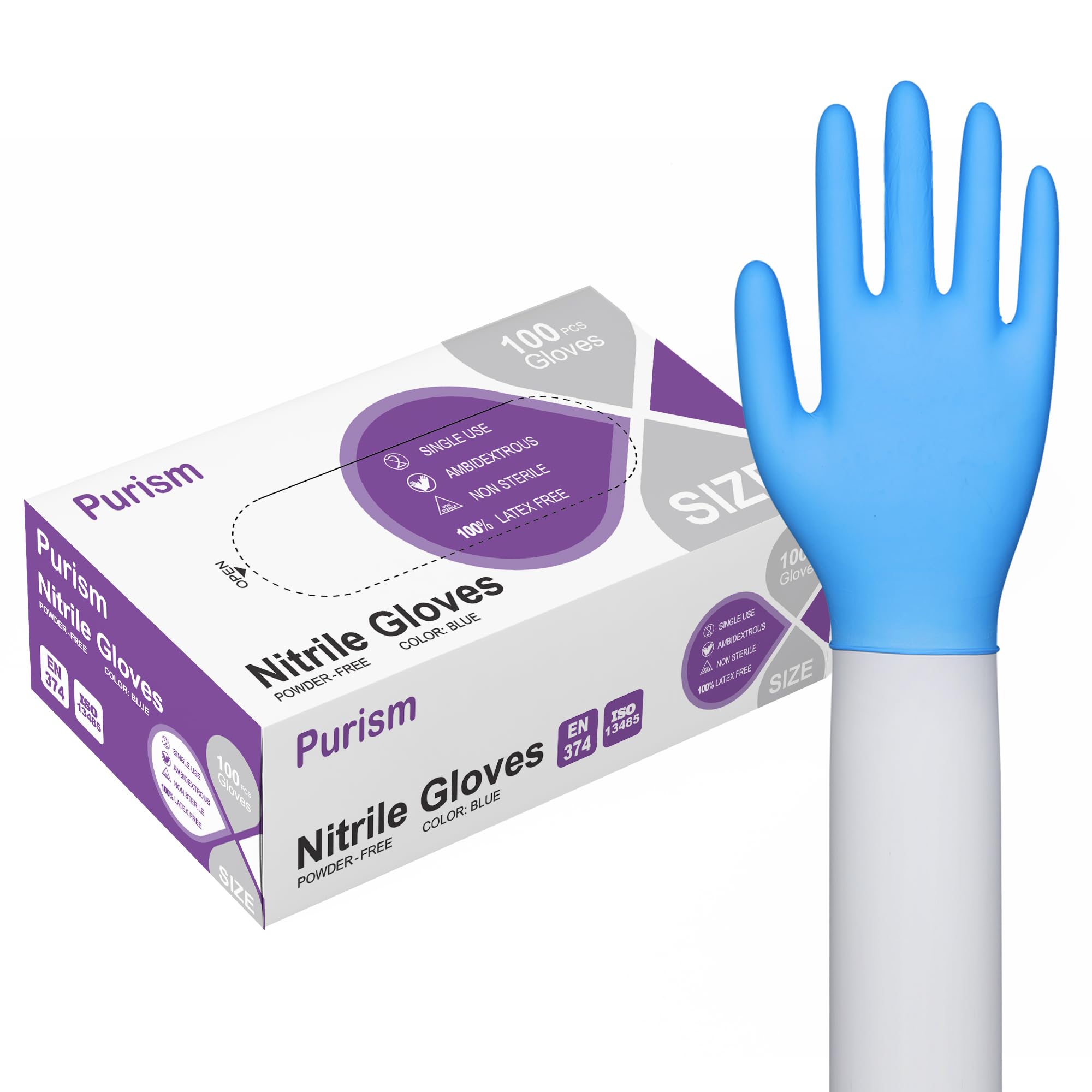 Daddy's Choice blue nitrile gloves large pack for safe cleaning and food handling.