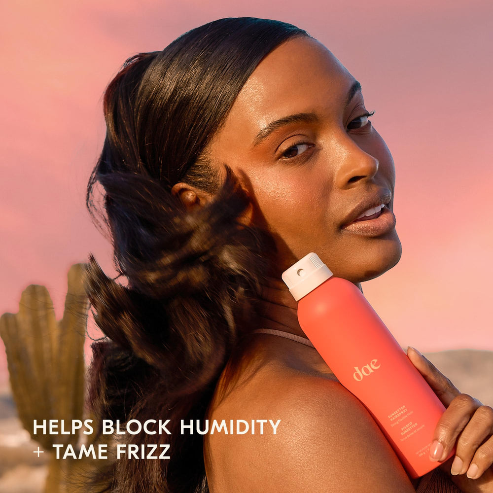 DAE Sunsetter hair styling shot showcases versatile results across textures.