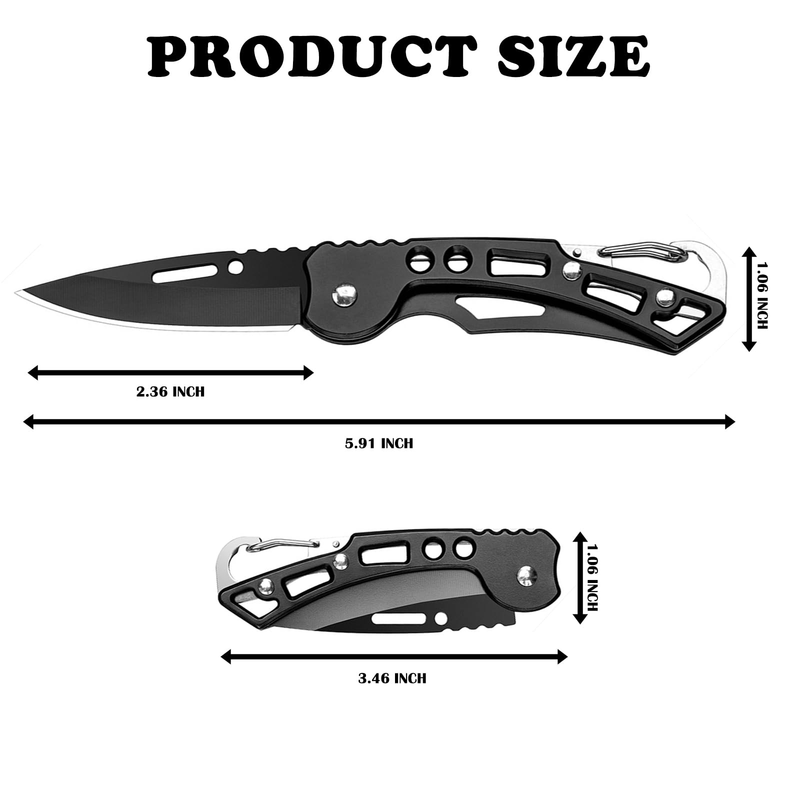 Daemson pocket knife with keychain attachment for easy access.