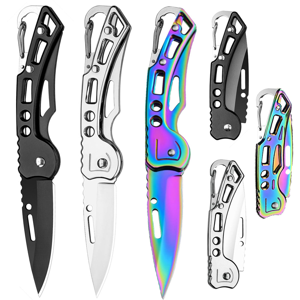 Daemson pocket knife in silver finish, ideal for everyday carry and quick tasks.