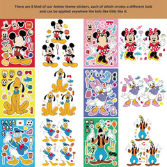 Daesichi make-a-face stickers sheet character 2 for kids crafts and celebrations