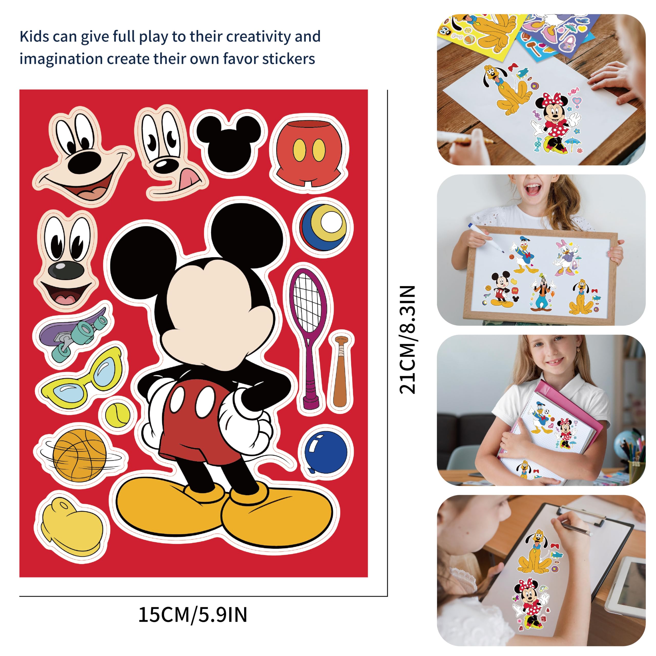 Daesichi Make-a-face sticker sheet character 3 for decorations and gift embellishments