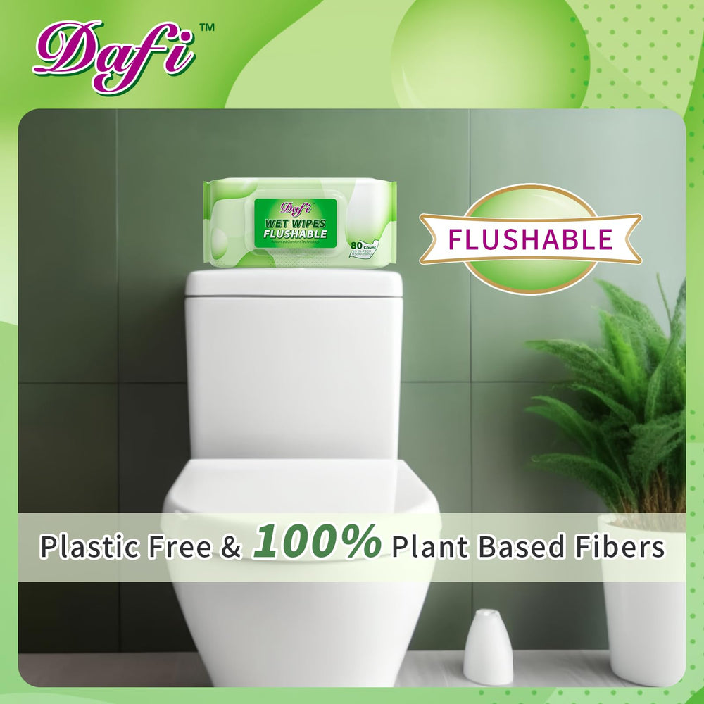 DAFI flushable wipes flip-top seal demonstrating moisture retention from start to end