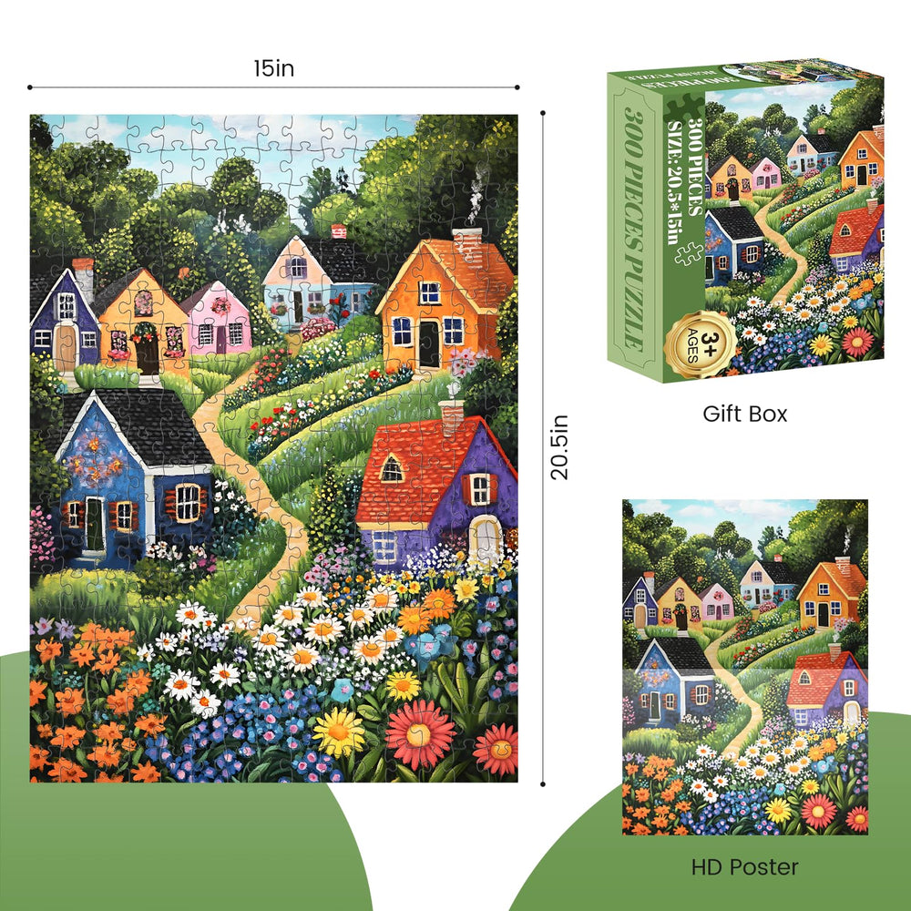 DAGIRT 300-piece puzzle box provides a compact entertainment option for quiet evenings.