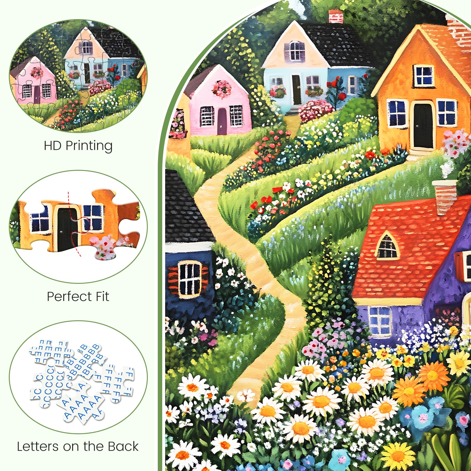 DAGIRT blooming garden puzzle close-up pieces encourage focus during relaxing breaks.
