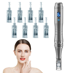 DAHOZE DermaStamp front view with 0.25mm needle tip for beginner use