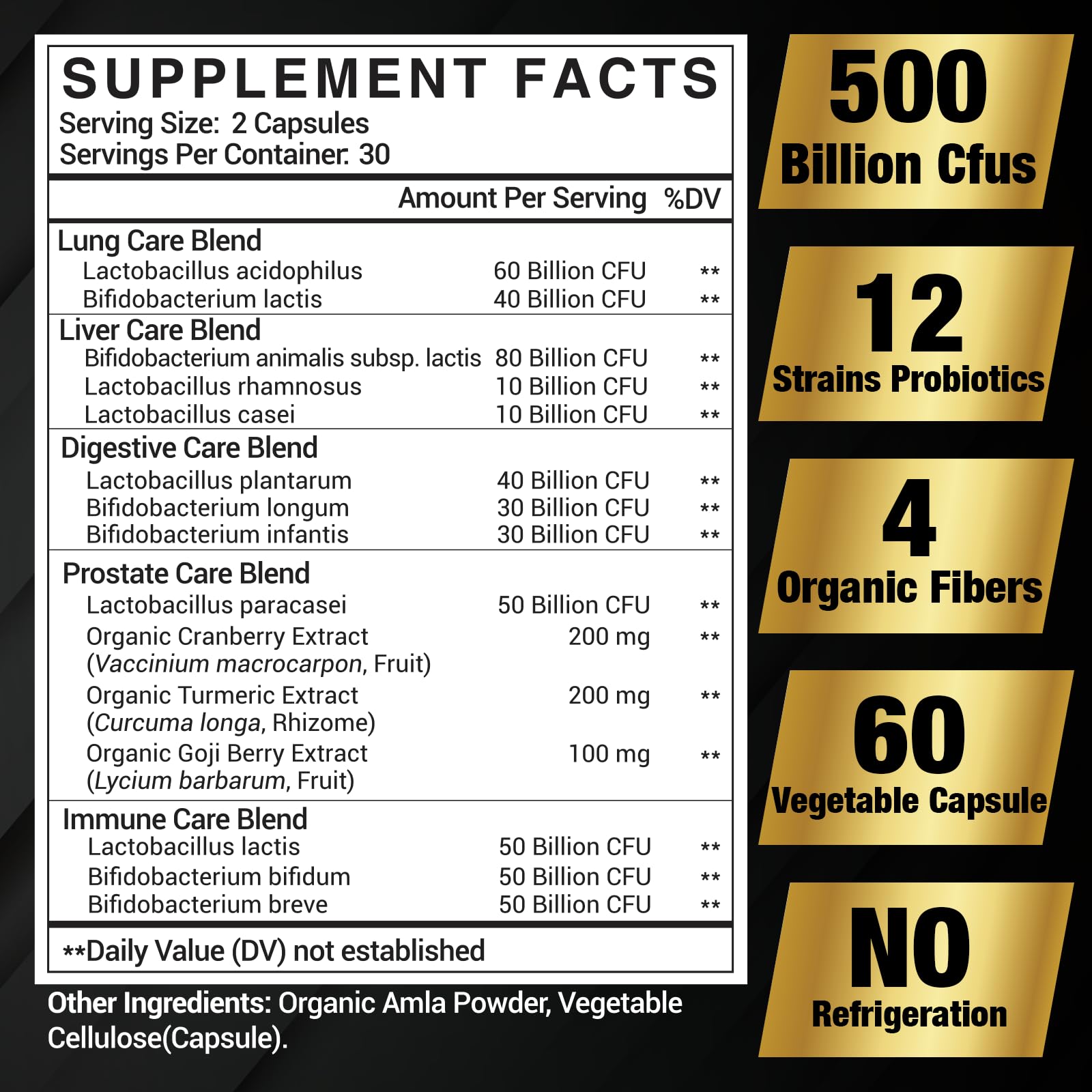Dailanbu Probiotics Men 12 strains visual with capsules, promoting diverse gut microbiome.