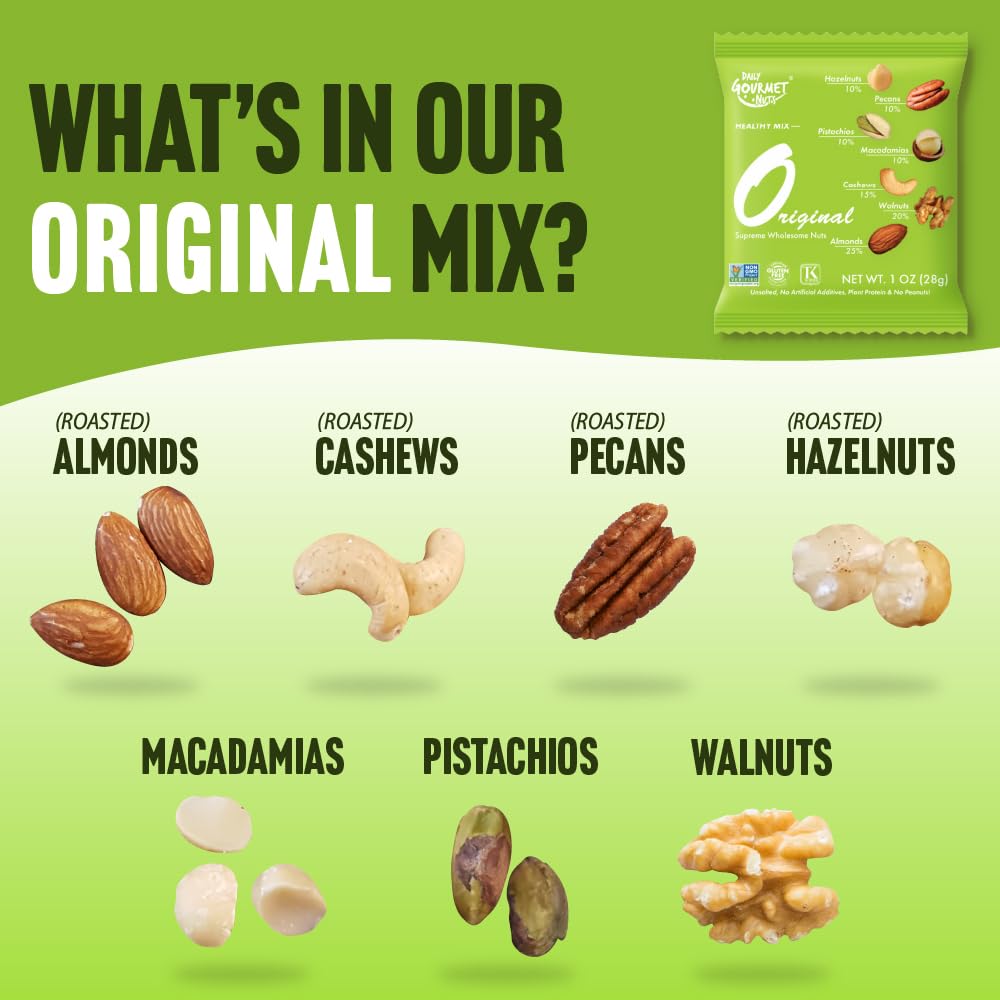 Daily Gourmet Nuts deluxe assortment with almonds and walnuts for premium flavor