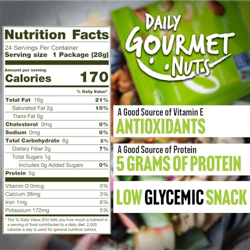 Daily Gourmet Nuts individually wrapped snacks for convenient freshness