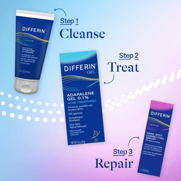 Daily-use serum compatible with Differin Gel for easy layering.