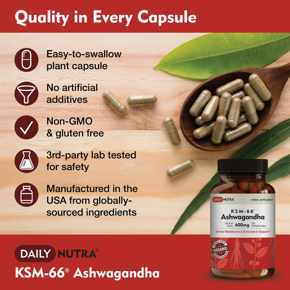 DailyNutra KSM-66 bottle pour illustrating easy daily use and precise dosing
