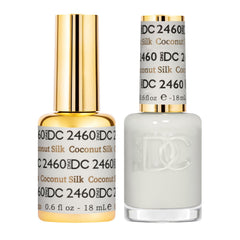 Daisy DND DC Gel Polish Coconut Silk 2460 bottle with sheer white finish.