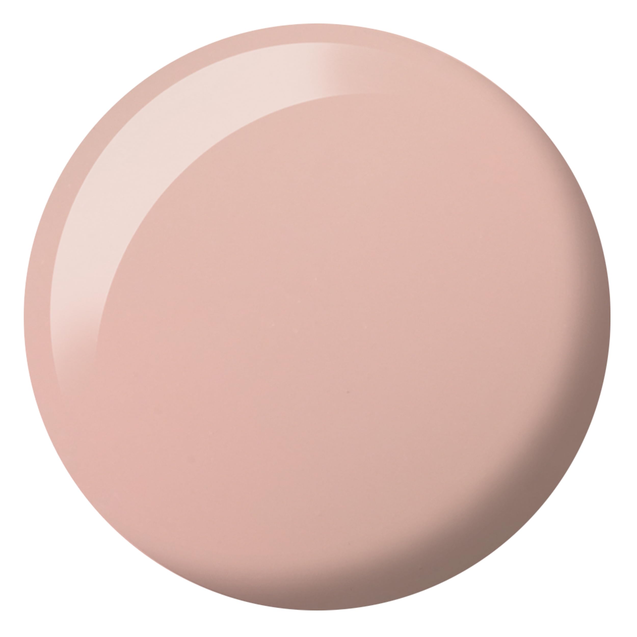 DAISY DND DC milky pink gel bottle with brush swatch on nail