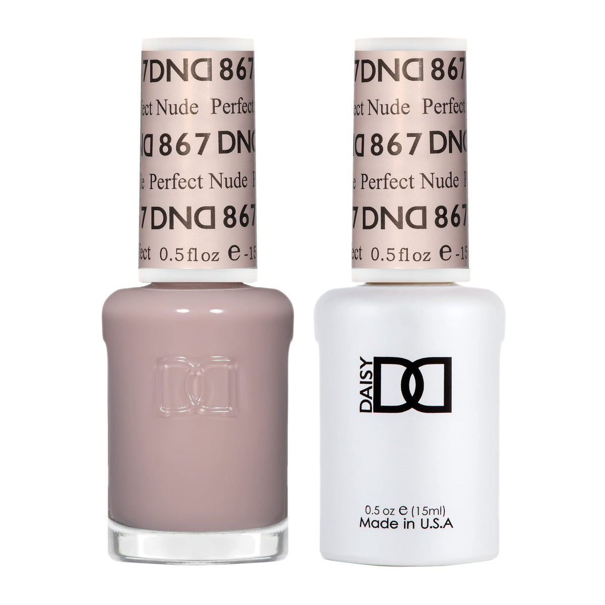 Daisy DND Perfect Nude gel polish bottle for a natural-looking nude manicure.