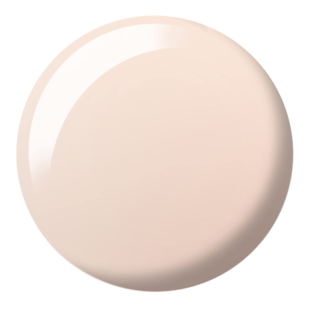 DAISY DND sheer nude gel polish application highlights smooth, even coverage.