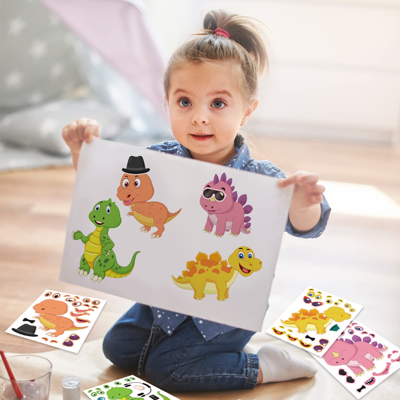 DaiUni body stickers with facial features for mix-and-match character faces.